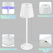 economico Luci decorative-1 lampada da scrivania in metallo RGB interamente in alluminio, con ricarica USB, per camera da letto, testiera del letto, atmosfera interna/esterna, luce touch dimmerabile, dimmerazione infinita