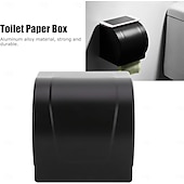 halpa Vessapaperitelineet-wc-paperiteline nykyaikainen alumiininen seinälle asennettava wc-paperirullan pidike mattamusta 1kpl