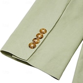 abordables Maillots de plage-Costumes décontractés d&#039;été pour hommes mariages bleu ciel sauge mode quotidienne couleur unie ajustement standard 2 pièces à simple boutonnage deux boutons