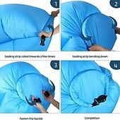 abordables Juguetes de agua-Sofá inflable versátil plegable suave &amp;Inflado rápido para acampar &amp;¡Descansando! Regalo de Navidad, Halloween y Acción de Gracias