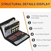 cheap Clothing &amp; Closet Storage-File Organizer - 26 Pocket Expanding Accordion File Folder with Zipper &amp; Labels, Fireproof &amp; Waterproof Document Organizer for Letter/A4 Size Files, Multi-Pocket File Storage Case for Home &amp; Office