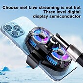 cheap Universal Accessories-SL07 Mobile Phone Cooler 3 Gears Adjustable Semiconductor Cooling Fan Radiator for IPhone Android PUBG Live Streaming Heat Sink