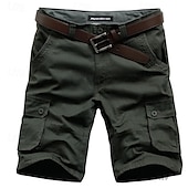 cheap Classic-Men&#039;s Cargo Shorts Shorts Summer Shorts Multi Pocket Flap Pocket Camo Comfort Wearable Knee Length Outdoor Sport Daily Fashion Casual Black Yellow