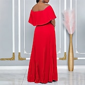 abordables Mariage Décontracté / de Jour-Robe A-Line robes de quinceanera élégante robe mariage invitée de mariage longueur sol manches courtes épaules dénudées polyester sans dos avec plis
