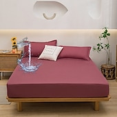 abordables Sábanas y funda de almohada-Funda protectora para cama Queen Full King cubierta impermeable protector de colchón sábana ajustada impermeable protector de cama funda de colchón 360° de paquete completo bolsillo profundo sábana