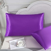 cheap Sheets &amp; Pillowcase-Satin Envelope Zipperless Pillowcase Simulated Silk Cold Feeling Pillowcase Pillow Cover