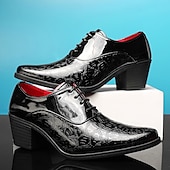 preiswerte Formell-Herren-Oxford-Schnürschuhe aus weißem Lacklederimitat – elegante Schuhe mit Blockabsatz und Krokodilprägung im Vintage-Stil für Hochzeiten, Partys und formelle Anlässe