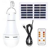 abordables Lampes et lanternes de camping-1 lampe de camping solaire d&#039;extérieur, chargement USB, double usage, éclairage d&#039;urgence, télécommande, lampe de travail