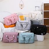 abordables stockage de bagages et de voyage-Sac de voyage week-end avec compartiment à chaussures, fourre-tout en tissu Oxford grande capacité avec fermeture éclair, sac à bandoulière matelassé pour ranger les vêtements, bagage de sport de nuit