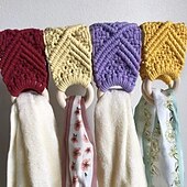economico Tende macrame e stringa-Anello per asciugamano in crochet boho regalo per la festa della mamma supporto per asciugamano in macramè da cucina anello porta asciugamani in macramè anello per asciugamani da appendere in crochet
