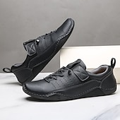 preiswerte Sneaker für Herren-Braune Casual-Sneaker für Herren – vielseitige Schlupfschuhe aus weichem Leder für Komfort im Alltag