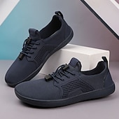 preiswerte Sneaker für Herren-Barfuß-Sneakers aus hellbraunem Strick für Herren – flexibles, bequemes Design mit Schnürverschluss für aktive und lässige Kleidung
