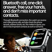 abordables Relojes inteligentes-696 TK66 Reloj inteligente 2.06 pulgada Smartwatch Reloj elegante Bluetooth ECG + PPG Podómetro Recordatorio de Llamadas Compatible con Android iOS Hombre Llamadas con Manos Libres Recordatorio de