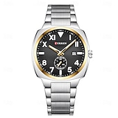 economico Orologi al quarzo-Orologio al quarzo CURREN da uomo grande quadrante di lusso orologio da polso business calendario luminoso impermeabile in acciaio inossidabile