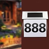 voordelige Wandverlichting buiten-1 st. buitenverlichting op zonne-energie van roestvrij staal, straatnaambord, wandverlichting, huisnummerverlichting, veranda, tuin, entreeverlichting