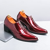 preiswerte Formell-glänzend blaue Lackleder-Abendschuhe für Herren mit Reißverschluss - trendige Tanzschuhe für besondere Anlässe