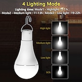 abordables Lampes et lanternes de camping-1 lampe de camping solaire d&#039;extérieur, chargement USB, double usage, éclairage d&#039;urgence, télécommande, lampe de travail