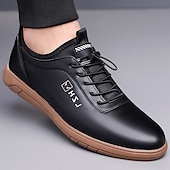 baratos Casual-tênis casual bege com cadarço para homens - calçados confortáveis para o dia a dia para passeios casuais