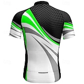economico Maglie da uomo-Per uomo Maglia da Ciclismo Geometrico Manica Corta Bicicletta Maglietta Maglia con 3 tasche posteriori Mountain Bike MTB Asciugatura Rapida Design Anatomico Assorbente Traspirante Gli sport Giallo
