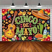olcso Ünnepi faliszőnyegek-Cinco de Mayo Mexikói Fali Tapeszti Falikép Nagy Tapeszt Múzeum Dekoráció Fénykép Háttér Pléd Függöny Otthon Hálószoba Nappali Dekoráció