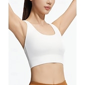 economico Reggiseni sportivi &amp; gilet-Per donna Reggiseno Il giro Top reggiseno Crisscross Back Comodo Traspirante Rete Semplice Sport Abbigliamento sportivo Nero Bianco Yoga Fitness Casuale