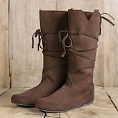 preiswerte Schuhe-Retro Vintage mittelalterliche Renaissance-Schuhe, Pirat, Ritter, Ritter, Herren, Damen, Unisex, Halloween, Event/Party, Maskerade-Schuhe, ausgefallene mittelalterliche Stiefel
