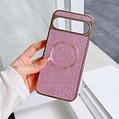 זול תיק טלפון אחר-טלפון מגן עבור גוגל Pixel 9 Pro Pixel 9 Pro XL Pixel 8 Pro Pixel 8 פיקסל 9 כיסוי אחורי מארז ספיחה מגנטי מגנטי תמיכה בטעינה אלחוטית עמיד בזעזועים צבע הדרגתי תבנית גאומטרית PC עור PU