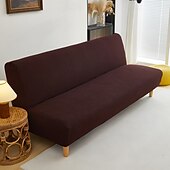 billiga Futon soffa-jacquardtyg armlöst bäddsoffa överdrag slipcovers stretchskydd elastiskt bänkskydd