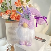 preiswerte Event &amp; Party Supplies-Muttertagswichtel-Deko, lila stehende gesichtslose Wichtelpuppe, Tischfigur für Mama, süßes Weihnachtsregal-Dekor-Geschenk für sie