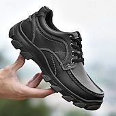 economico Sneakers da uomo-scarpe da ginnastica da uomo con lacci color cuoio e suola in gomma antiscivolo, comode e traspiranti per avventure all&#039;aria aperta e abbigliamento casual da giorno
