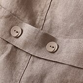 Χαμηλού Κόστους Βασικά Ψεύτικα Πουκάμισα-Γυναικεία Λινό από ψεύτικο βαμβάκι Τσέπη Κουμπιά Σκέτο Βασικό Καθημερινό Αμάνικο Λαιμόκοψη V Κανονικά μπλουζάκια Αργίες Εξόδου Μαύρο Πορτοκαλί Πράσινο του τριφυλλιού Χακί Μπεζ Καλοκαίρι