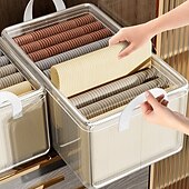 economico Organizzatori di Cassetti per Vestiti-Contenitore portaoggetti per indumenti con struttura in acciaio, contenitore portaoggetti pieghevole in PVC, organizer per indumenti trasparente e resistente per l&#039;organizzazione della camera da letto