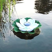 economico Luci subacquee-1 pz luce galleggiante solare per laghetto con loto, luce da giardino per esterni, cortile, foglia di loto, decorazione per laghetto, piscina, illuminazione, luce galleggiante per l&#039;acqua