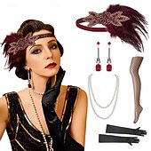 cheap Accessories and More-1920s The Great Gatsby Flapper Headband The Great Gatsby Feather Retro Sparkling Glitter Crystal / Rhinestone Women&#039;s Carnival Valentine&#039;s Day Masquerade Party Evening Wear Masquerade Festival Adults&#039;