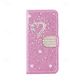 olcso iPhone-tokok-telefontok iphone 16 15 14 13 12 11 pro max mini plus 16e pénztárca tok flip tok állvánnyal csillámporos csillogós fényes strasszos műbőr