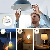 economico Luci del disco-1 pz. Lampada E27 con testa di ricarica magnetica, piccola luce notturna, telecomando staccabile, lampada da comodino, luce da parete, temporizzazione regolabile, interfaccia tipo C.