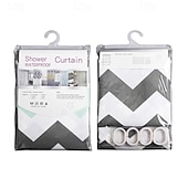 cheap Shower Curtains-Shower Curtain PEVA Waterproof Mildew Resistant Bathroom Curtains with Hooks Easy Installation Quick-Drying 180cm*180cm(70&quot;*70&quot;) White Blue