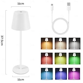 economico Luci decorative-1 lampada da scrivania in metallo RGB interamente in alluminio, con ricarica USB, per camera da letto, testiera del letto, atmosfera interna/esterna, luce touch dimmerabile, dimmerazione infinita