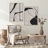 preiswerte Abstrakte Gemälde-Ölgemälde handgemachte Ölgemälde Wabi Sabi Wandkunst 2er Set beige abstrakte Malerei auf Leinwand ein Paar beige Textur Wandkunst neutral abstrakte Wandkunst Boho Wanddekoration