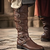 levne obuv-Středověké Renesanční Boty Ploché jazzové boty Pirát Válečník Rytíř Pánské Unisex Pirát Steampunk předvečer Všech svatých Karneval Výkon Večírek LARP Dospělé Boty