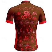 abordables Maillots pour hommes-Homme Maillot de cyclisme Manche Courte Cyclisme T-shirt Maillot avec 3 poches arrière VTT Vélo tout terrain Respirant Séchage Rapide Design Anatomique Évacuation de l&#039;Humidité Jaune Rouge Rouge
