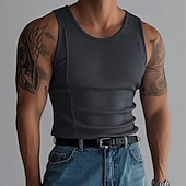 cheap Tank Tops-Men&#039;s Tank Top Undershirt Sleeveless Shirt Wife beater Shirt Sleeveless Crew Neck Summer Color Block Pit Strip Fashion Muscle Slim Fit Basic Outdoor Casual Sports Black White Royal Blue Top Tee for