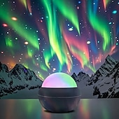 billiga Projektorlampa och laserprojektor-Liten magisk boll nordlys USB fjärrkontroll ljus flerfärgad roterande effekt för sovrum vardagsrum fest