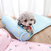abordables Accessoires de literie-Lit pour chien rafraîchissant tapis de refroidissement pour animaux avec coussin couverture rafraîchissante en soie glacée pour chien tapis auto-refroidissant pour chat et chien tapis d&#039;été lavable