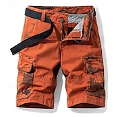 preiswerte Klassiker-Herren Cargo-Shorts Shorts mit Camouflage-Muster Shorts Sommershorts Reißverschluss Mehrere Taschen Klappentasche Einfach Tarnung Komfort tragbar Knielang Outdoor Sport Täglich Mode Lässig Wein Blau