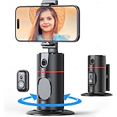 abordables accessoires de forage-Support de téléphone à suivi automatique, support de caméra de téléphone à rotation à 360 degrés, support de suivi de prise de vue intelligent avec perche à selfie à distance pour iPhone Android,