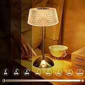 Недорогие Декоративные огни-Многофункциональная светодиодная настольная лампа 3 цвета с регулируемой яркостью, перезаряжаемая через USB прикроватная лампа для спальни, столовой, гостиной, офиса, общежития, ночник