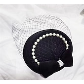levne Svatební čelenka-Vlasové ozdoby Látka Svatební Večerní oslava Elegantní Svatba S Duté Přílba Pokrývky Hlavy