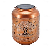 preiswerte Landschaftslichter-Solar-Hängelaternen mit Lebensbaum-Motiv für den Außenbereich, wasserdichte LED-Solarleuchten, dekorative Laternen aus Metall für Garten, Terrasse, Hof, Hinterhof, Hofdekoration, einzigartige