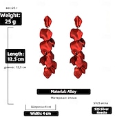 abordables Boucles d&#039;oreilles-Créoles Vintage Style Classique Fleurs Boucles d&#039;Oreilles Mode Vintage Bijoux Blanc  Jaune  Rouge Pour Fête de Mariage Vacances 1 Paire